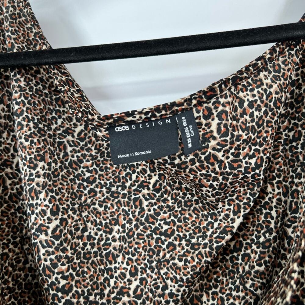 ASOS Design Curve Leopard Print Square Neck Maxi … - image 3